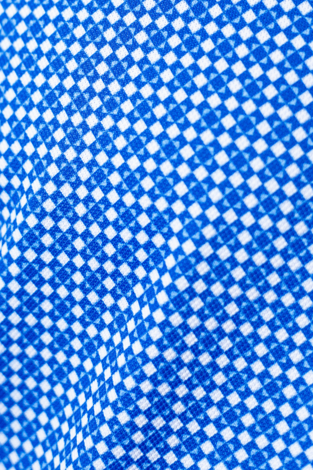 Swiss Check Long Sleeve Tech Shirt | Blue