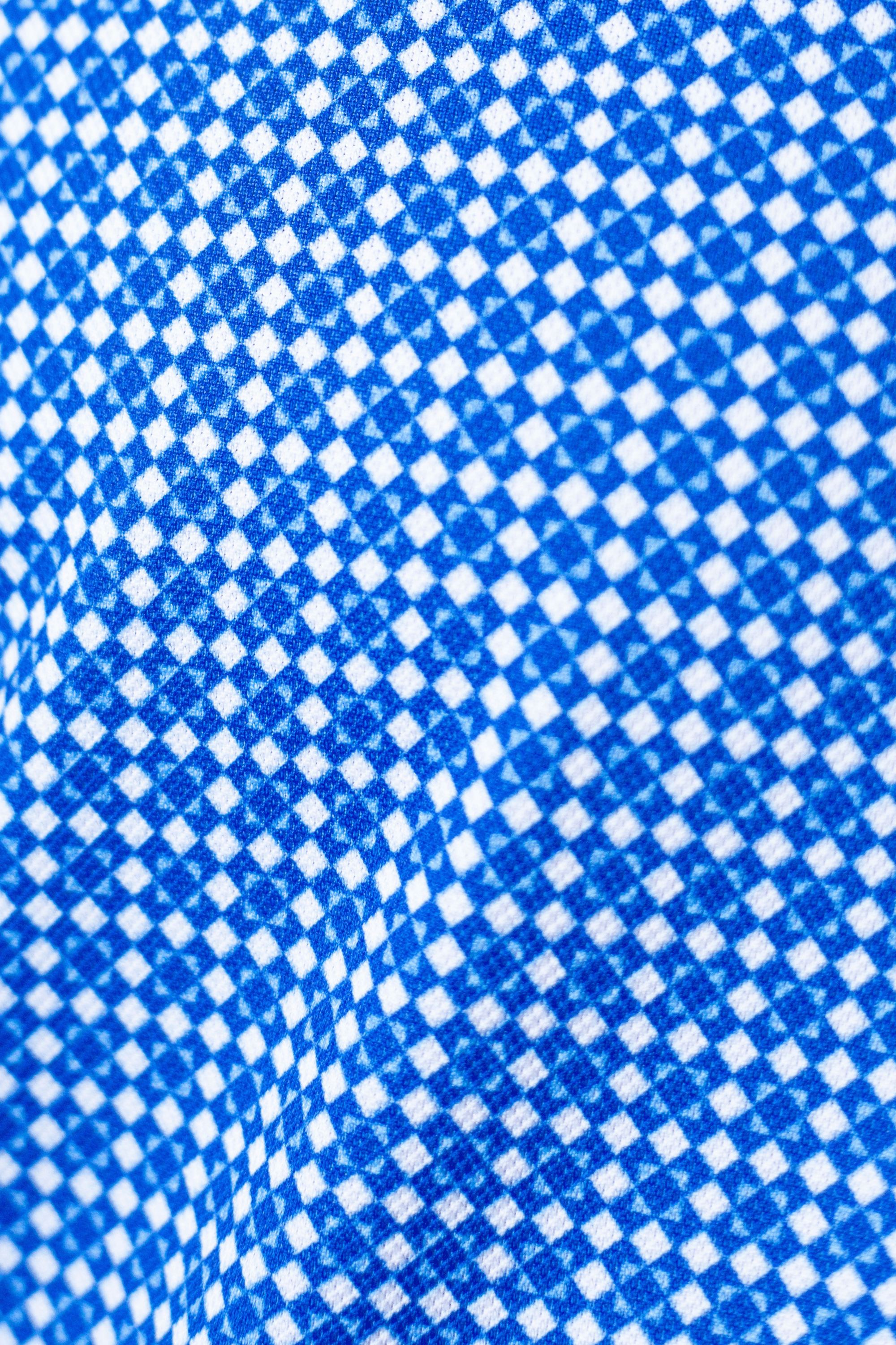 Swiss Check Long Sleeve Tech Shirt | Blue