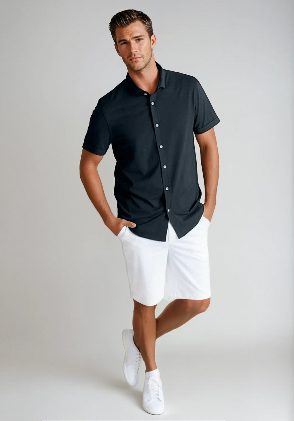 Buki Cinqo Single Shot Short Sleeve Shirt | Black