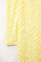 Butter Yellow Maxi Dress with Bias Mini Ruffle Design