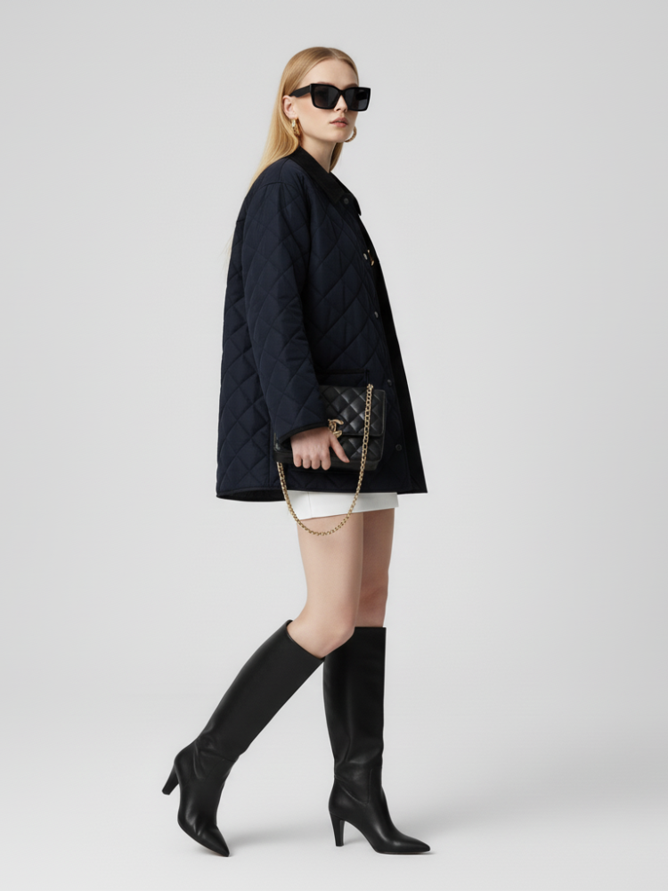 Button Jacket Dark Blue | Upper East Side