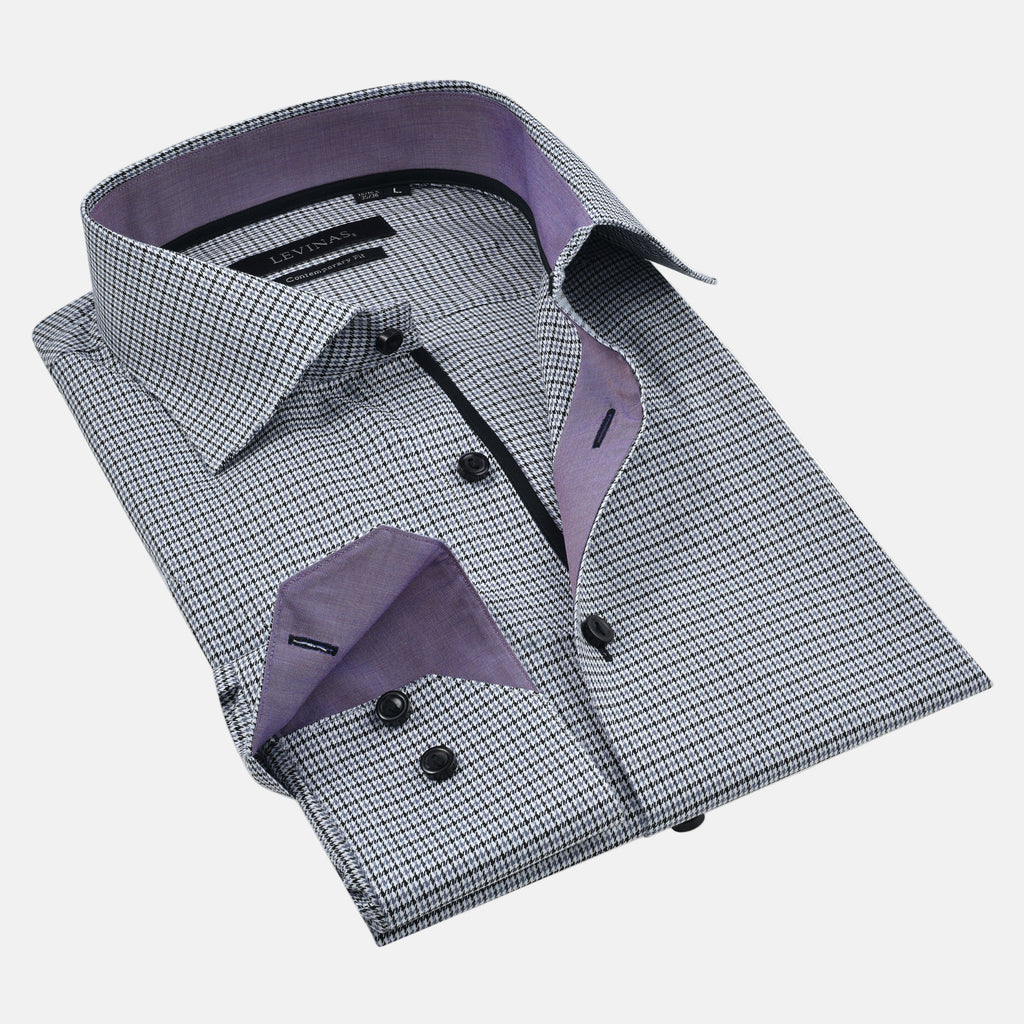 Button-Up Shirt with Contrast Trimming | Contemporary Fit