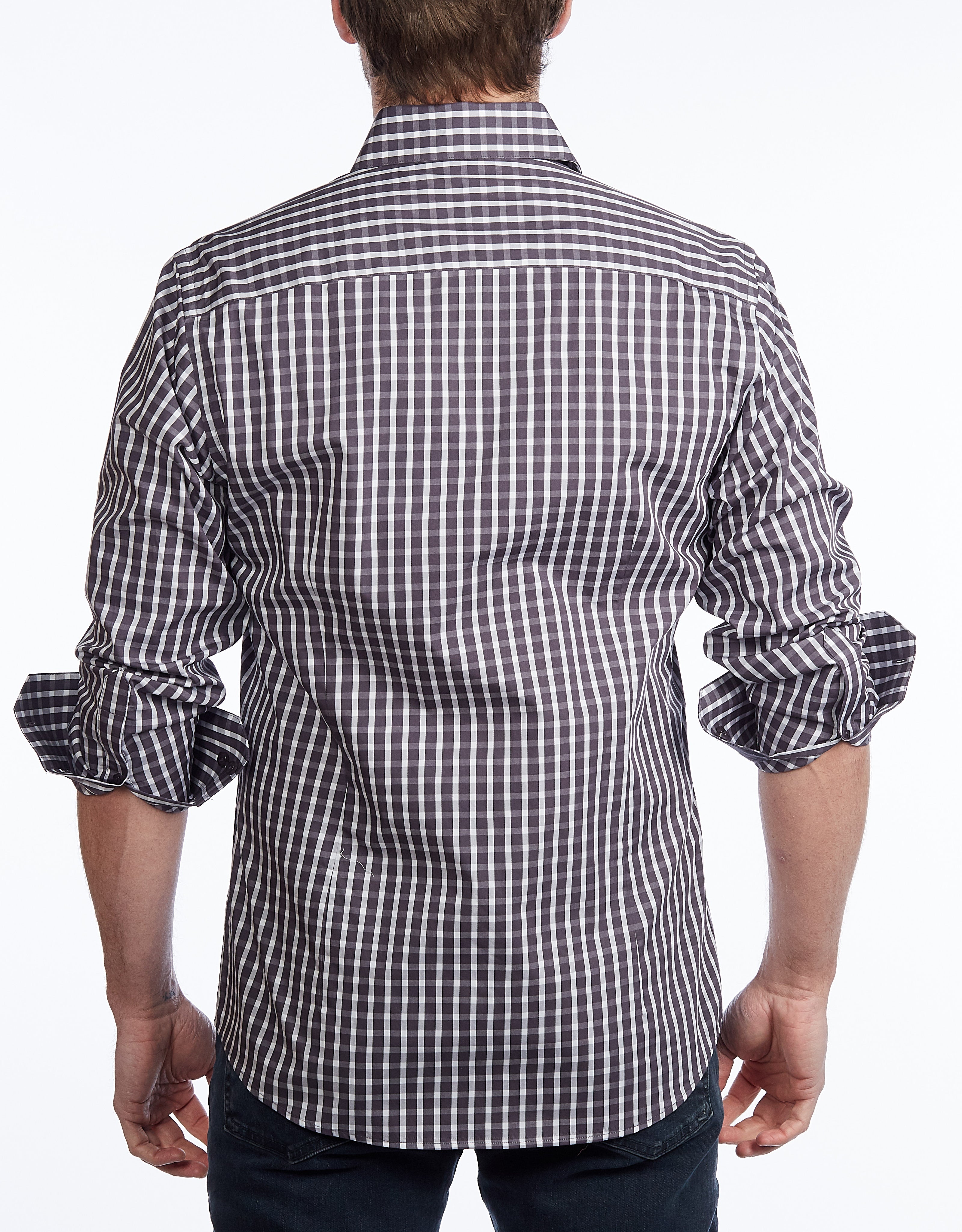 Button-Up Shirt I Charcoal | Contemporary Fit