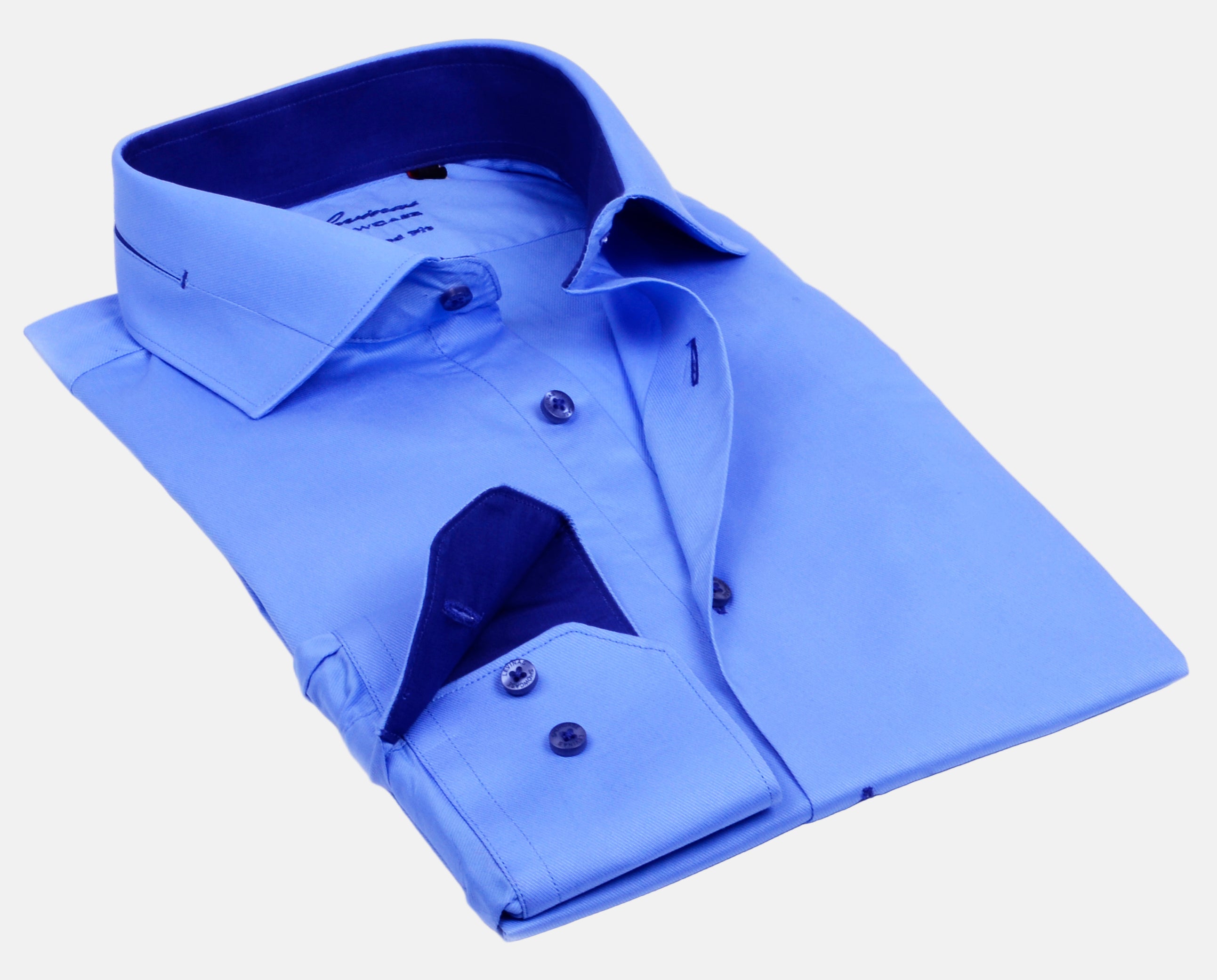 Button-Up Shirt with Contrast Trimming | Tailored Fit