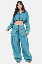 Denim Two-Piece Set