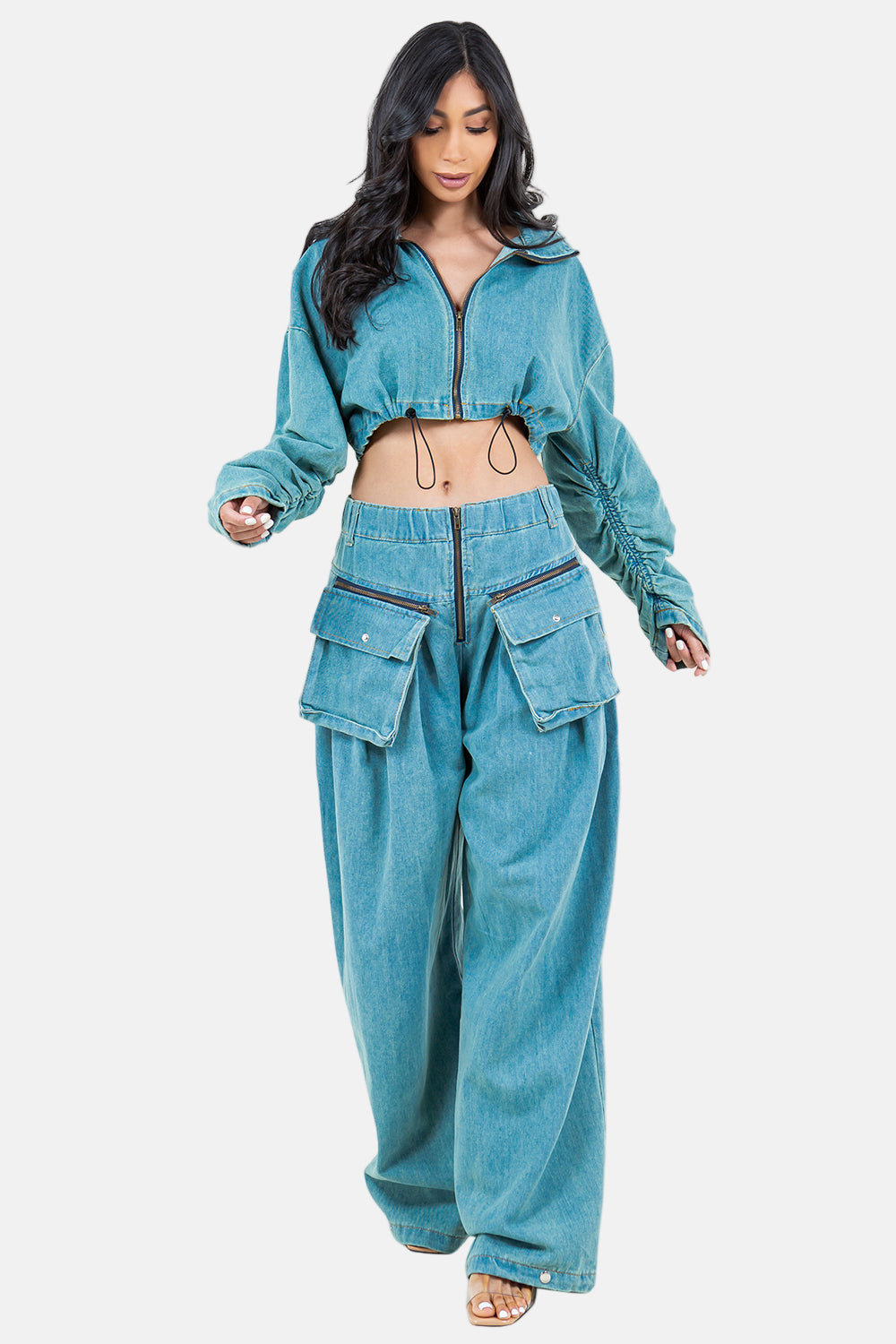Denim Two-Piece Set