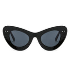 Luminara Retro Round Cat Eye Women Fashion Sunglasses
