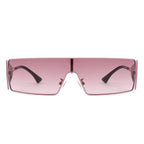Vortex Square Wrap-Around Retro Rectangle Fashion Sunglasses