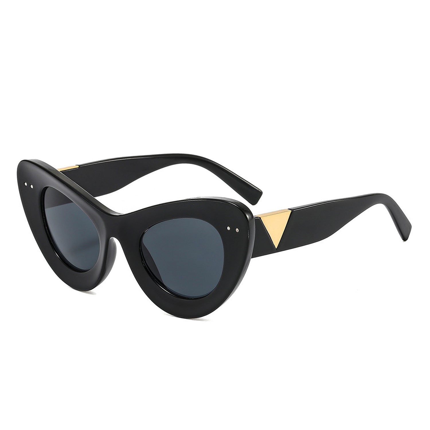 Luminara Retro Round Cat Eye Women Fashion Sunglasses
