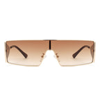 Vortex Square Wrap-Around Retro Rectangle Fashion Sunglasses