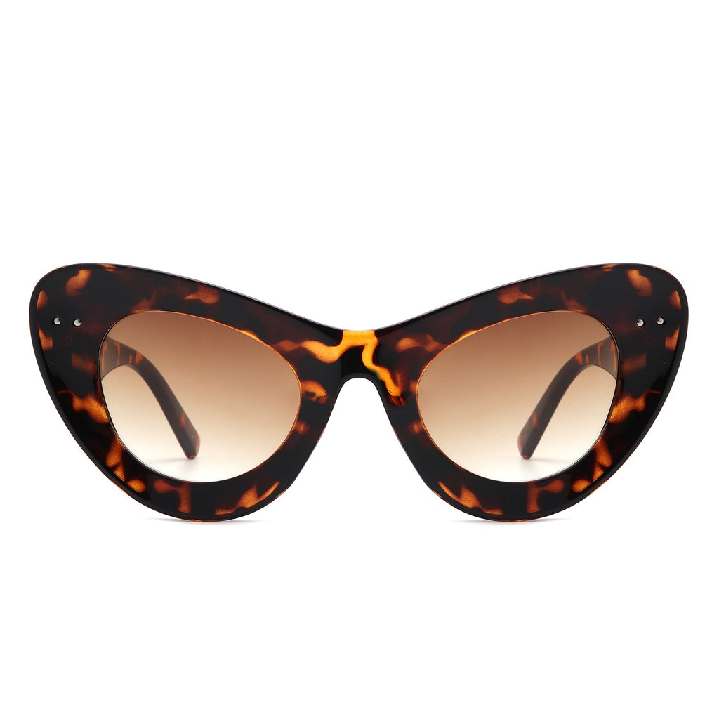 Luminara Retro Round Cat Eye Women Fashion Sunglasses