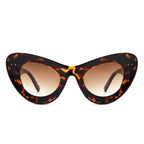 Luminara Retro Round Cat Eye Women Fashion Sunglasses