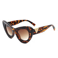 Luminara Retro Round Cat Eye Women Fashion Sunglasses