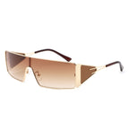 Vortex Square Wrap-Around Retro Rectangle Fashion Sunglasses