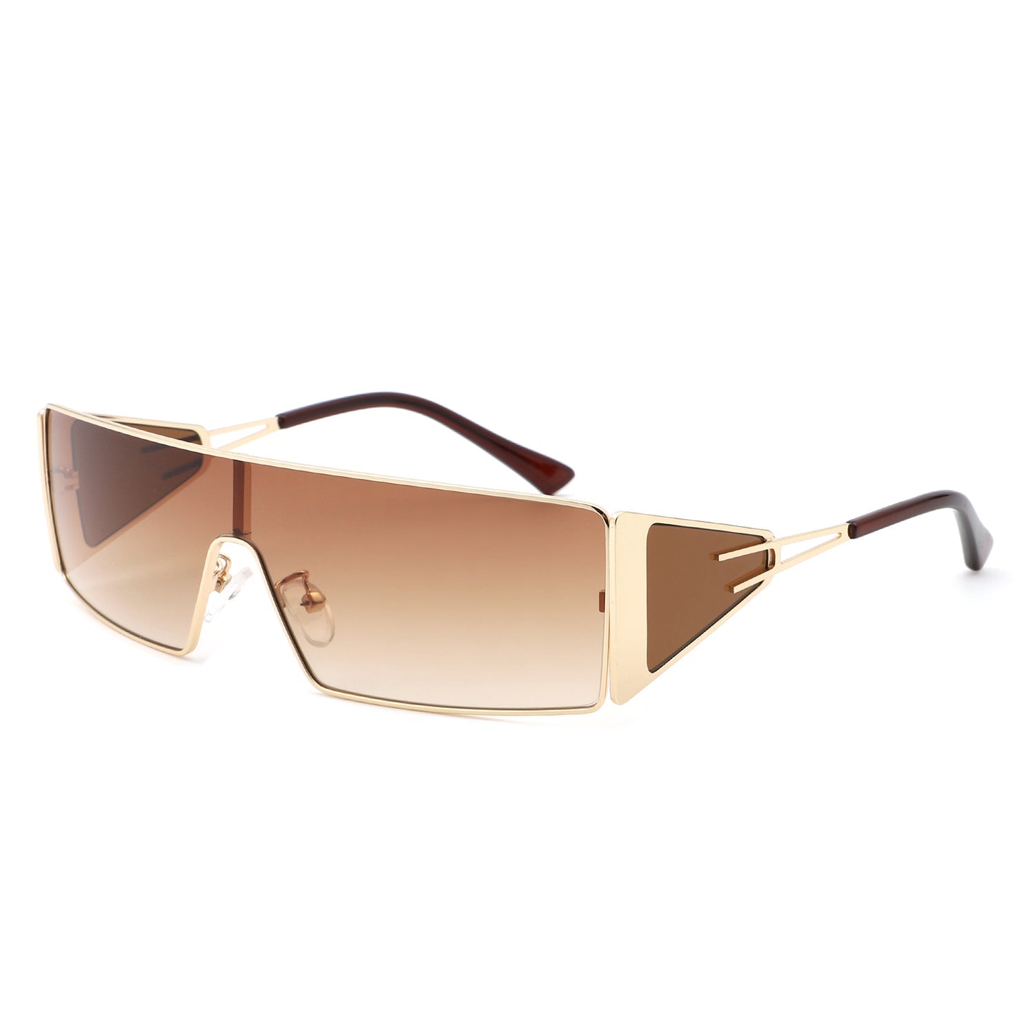 Vortex Square Wrap-Around Retro Rectangle Fashion Sunglasses