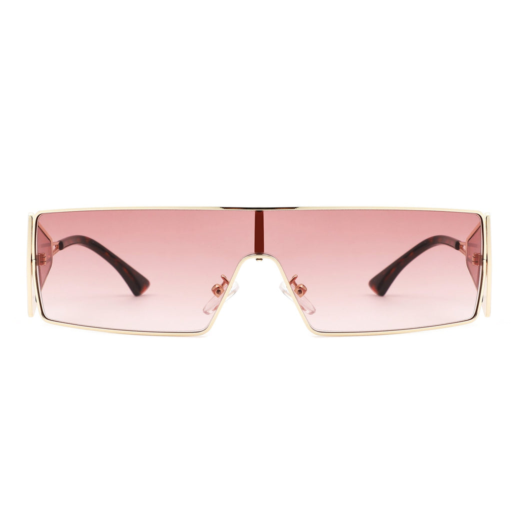 Vortex Square Wrap-Around Retro Rectangle Fashion Sunglasses