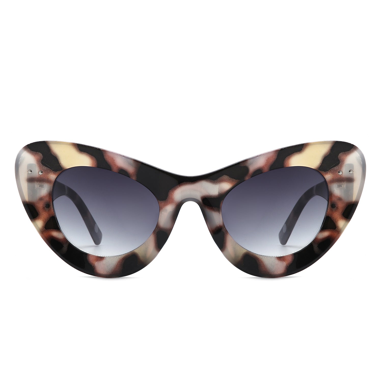 Luminara Retro Round Cat Eye Women Fashion Sunglasses