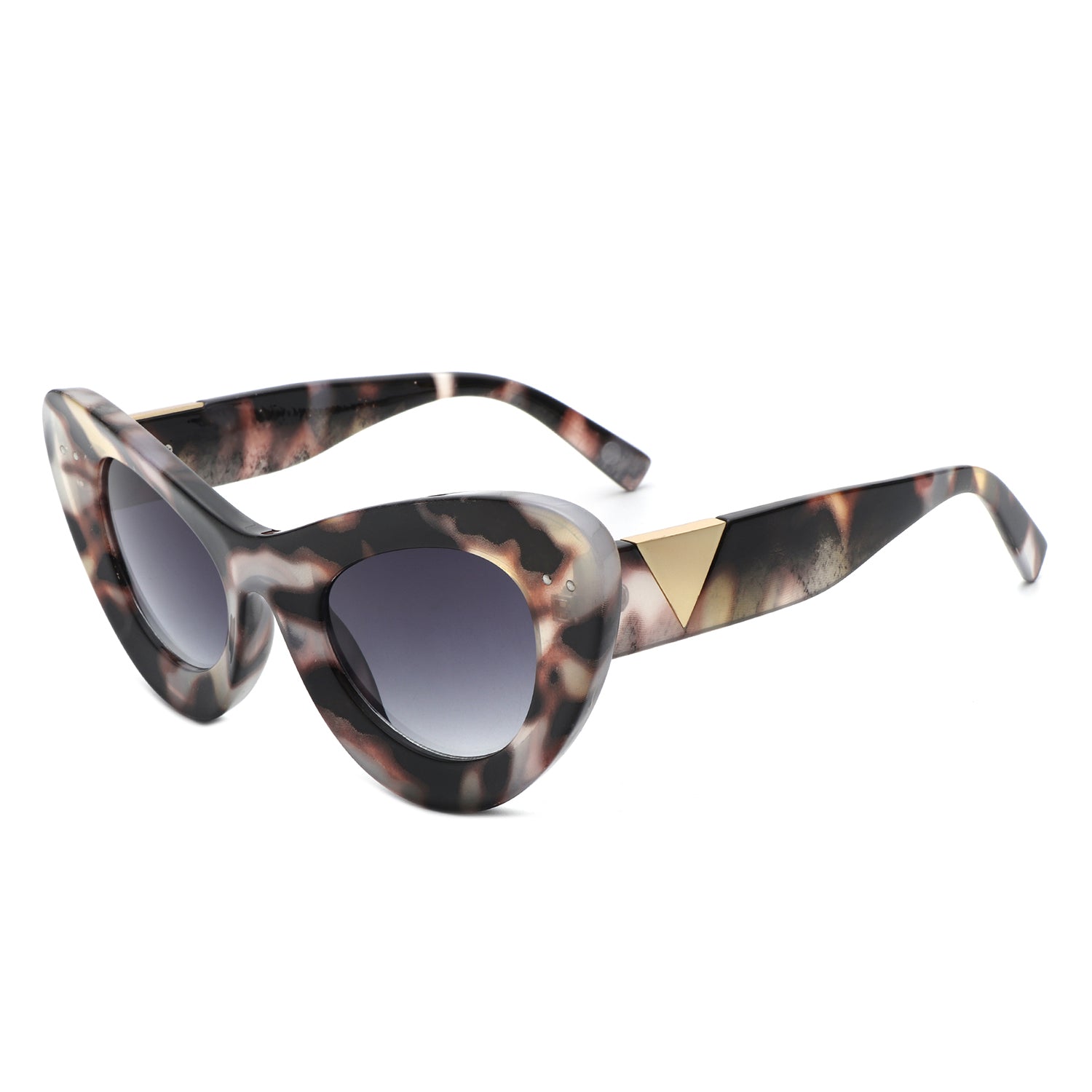 Luminara Retro Round Cat Eye Women Fashion Sunglasses