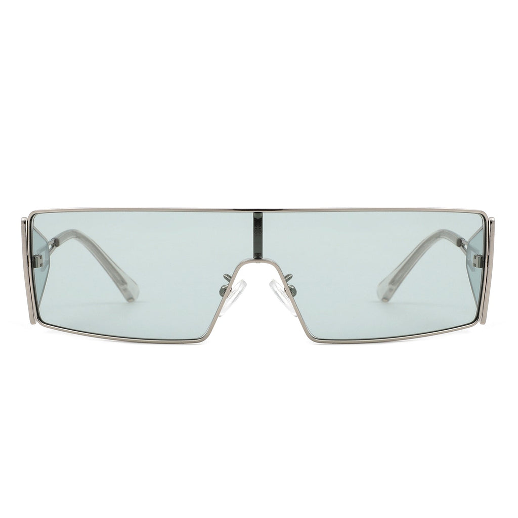 Vortex Square Wrap-Around Retro Rectangle Fashion Sunglasses