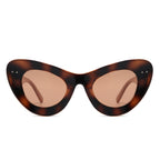Luminara Retro Round Cat Eye Women Fashion Sunglasses
