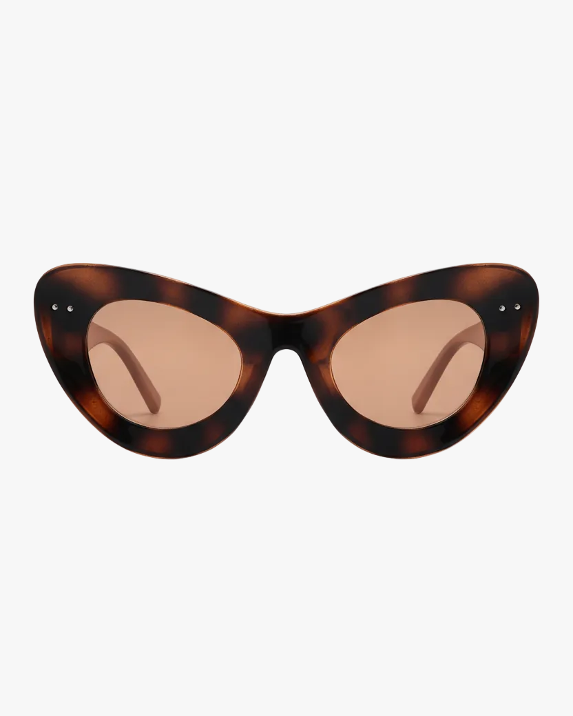 Luminara Retro Round Cat Eye Women Fashion Sunglasses