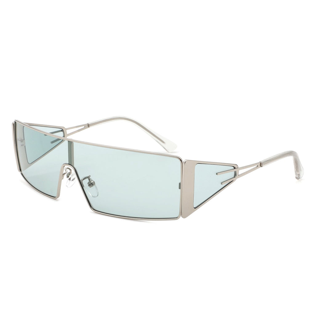 Vortex Square Wrap-Around Retro Rectangle Fashion Sunglasses