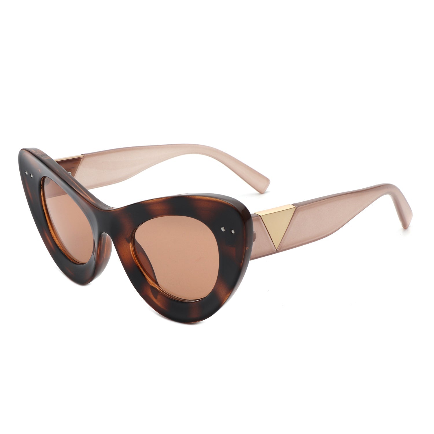 Luminara Retro Round Cat Eye Women Fashion Sunglasses
