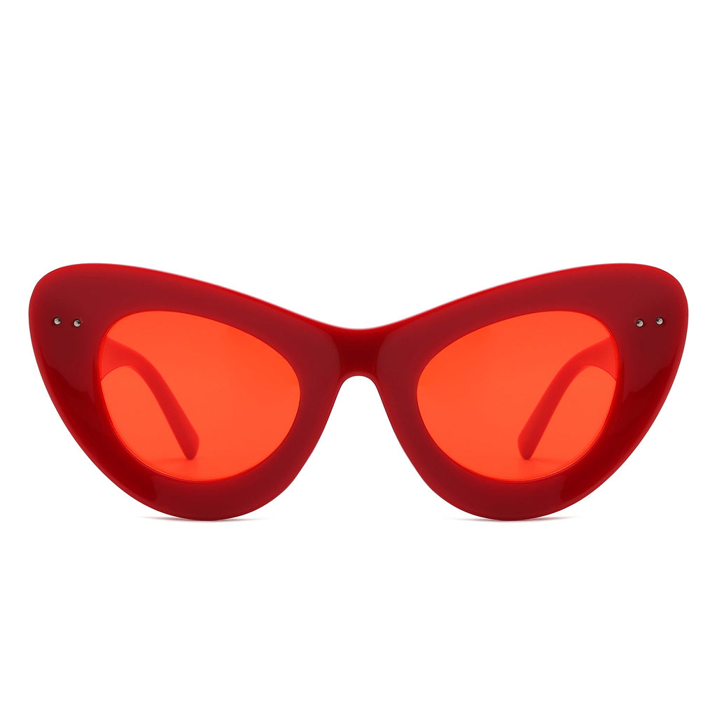 Luminara Retro Round Cat Eye Women Fashion Sunglasses
