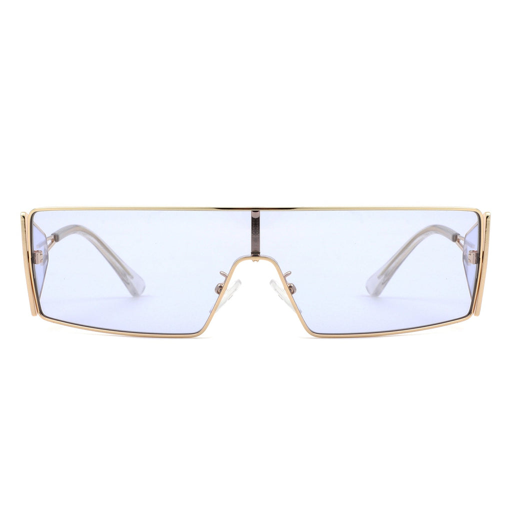 Vortex Square Wrap-Around Retro Rectangle Fashion Sunglasses