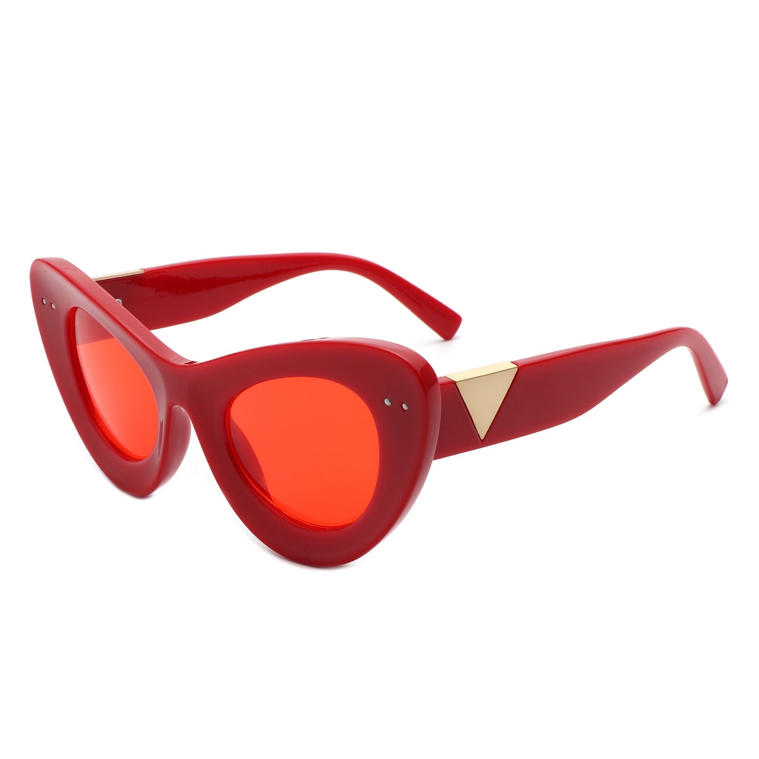 Luminara Retro Round Cat Eye Women Fashion Sunglasses