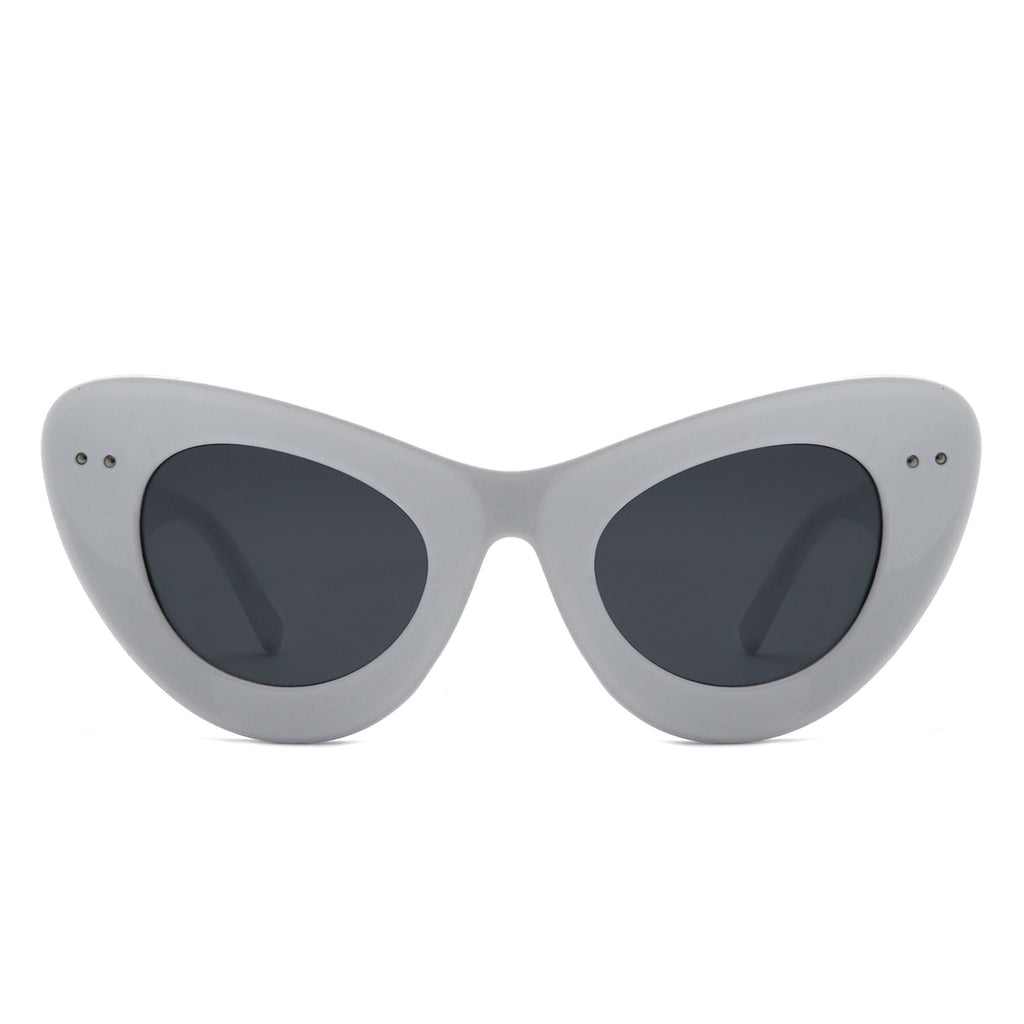 Luminara Retro Round Cat Eye Women Fashion Sunglasses