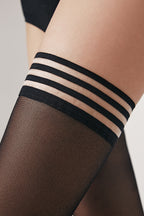 Fantasy Stockings Conte Cabaret Openwork Elastic Band and Tulle Effect