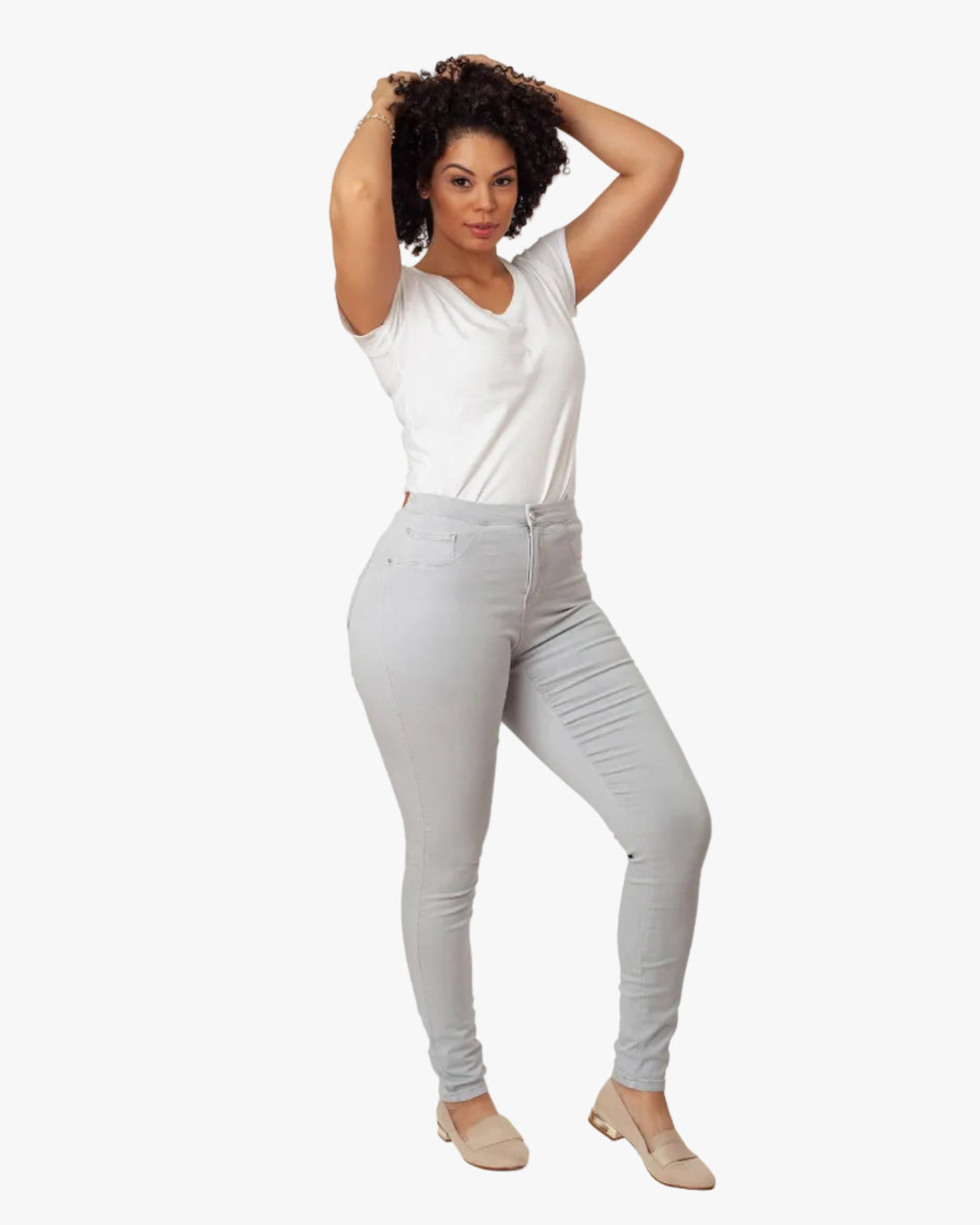 Light Grey Jeans Basic Signature Style