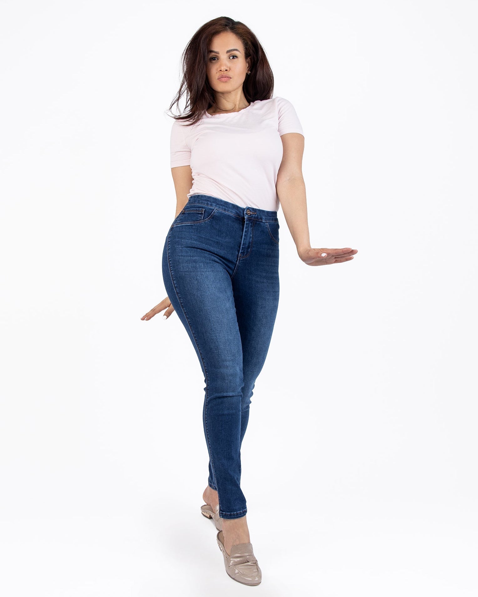 Signature Style Med Wash Denim Jeans