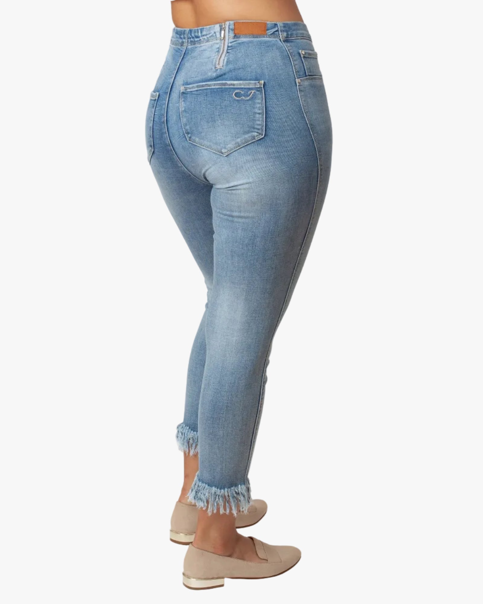 Fashion Style Fringed Leg Jeans