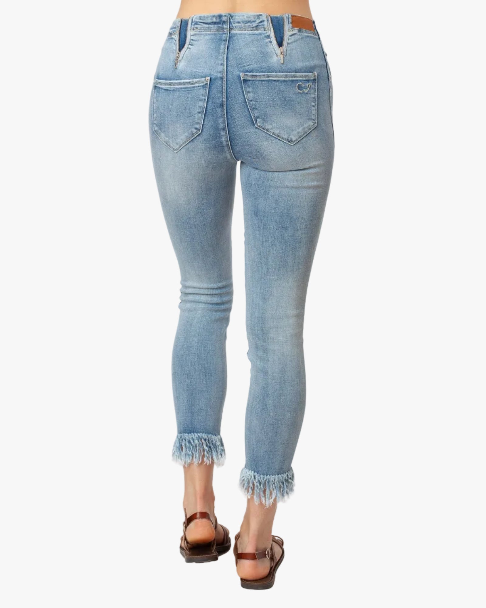 Fashion Style Fringed Leg Jeans