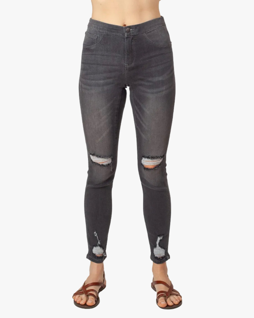 Fashion Style Ripped Leg Jeans