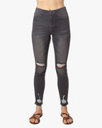 Fashion Style Ripped Leg Jeans