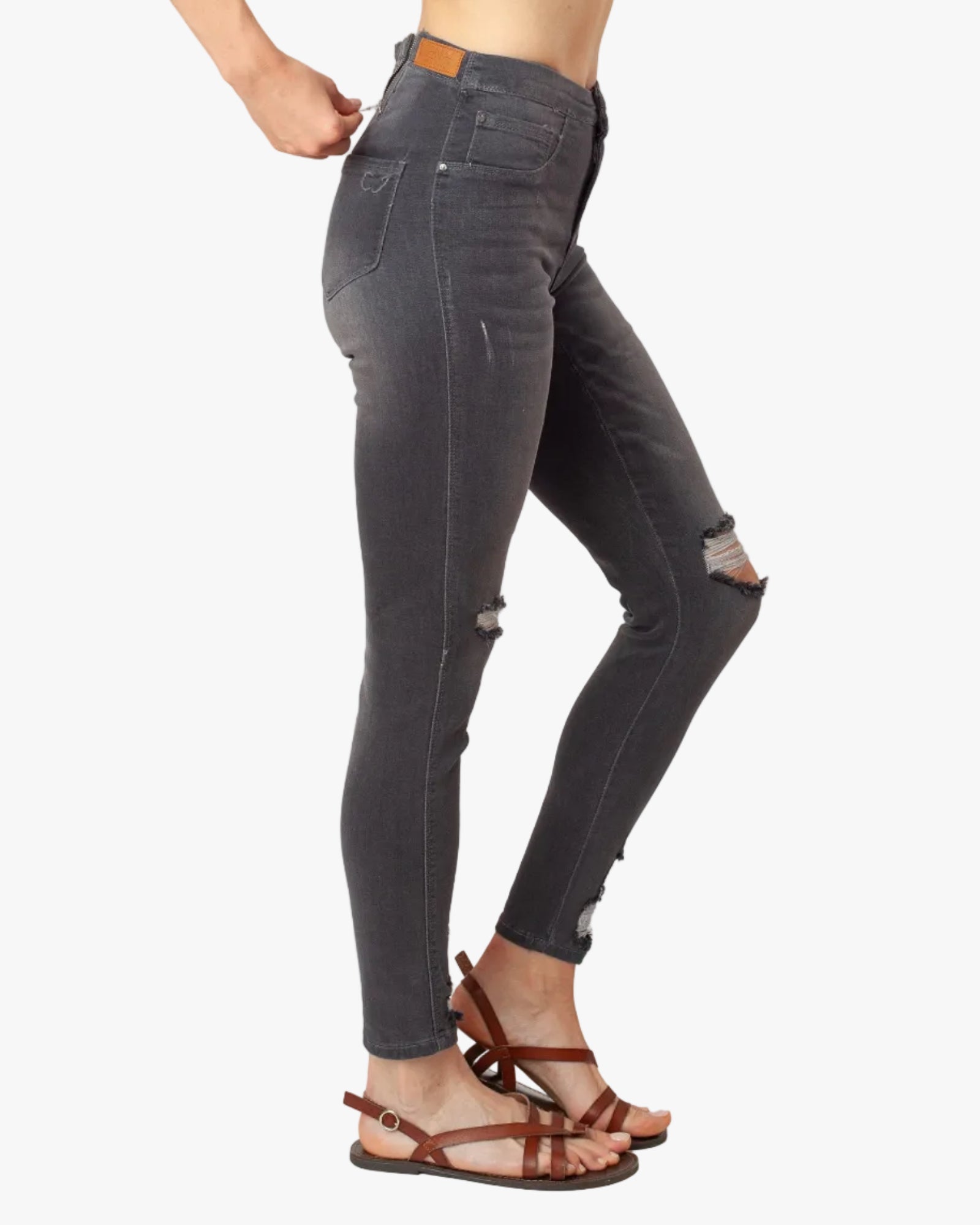 Fashion Style Ripped Leg Jeans