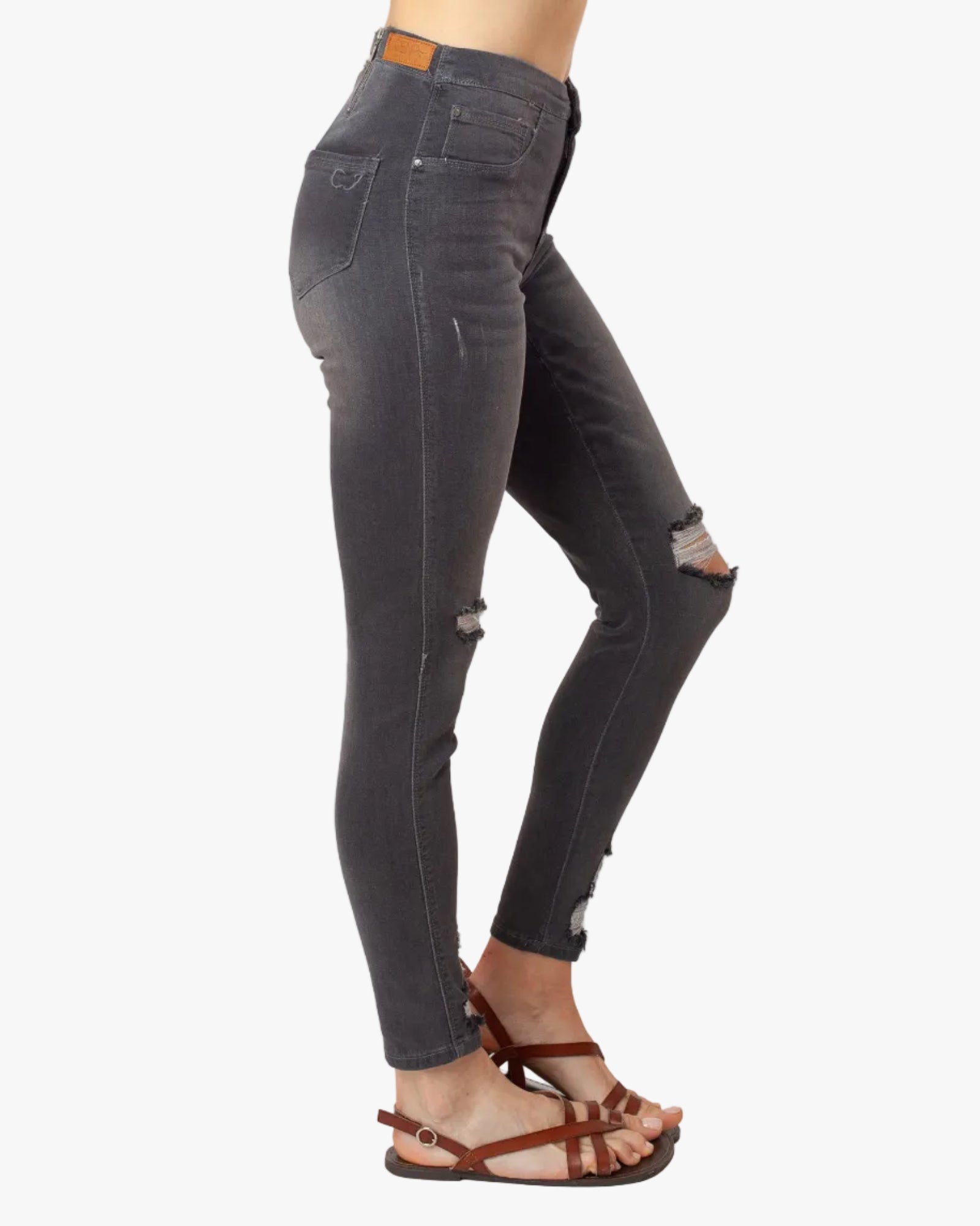 Fashion Style Ripped Leg Jeans