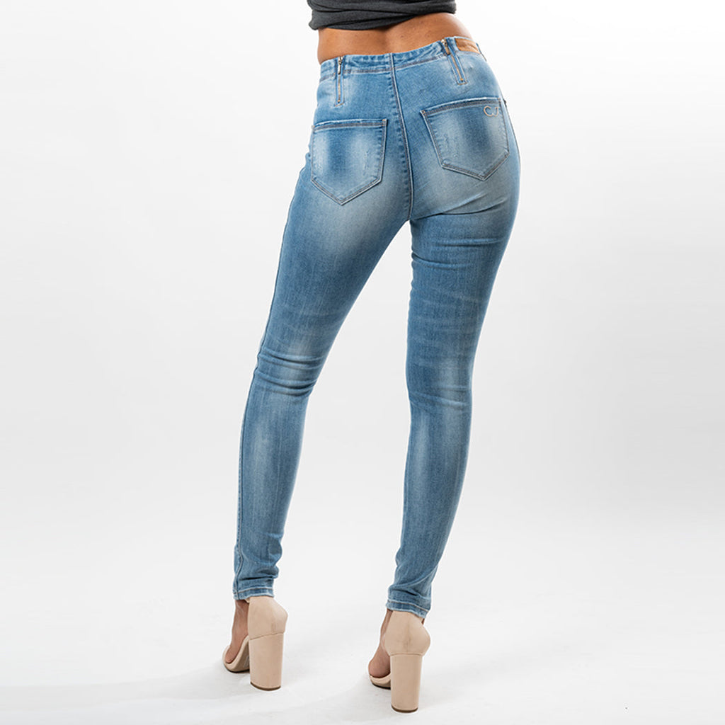 Distressed Patchwork Capris