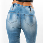 Distressed Patchwork Capris