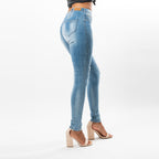 Distressed Patchwork Capris