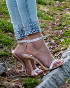 Scalloped Embroidered Eyelet Hem Capris