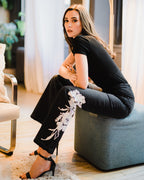 Placement Screen Print Leg Boot Cut Jean