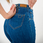 Hi-Low Waist Cropped Palazzo Jeans