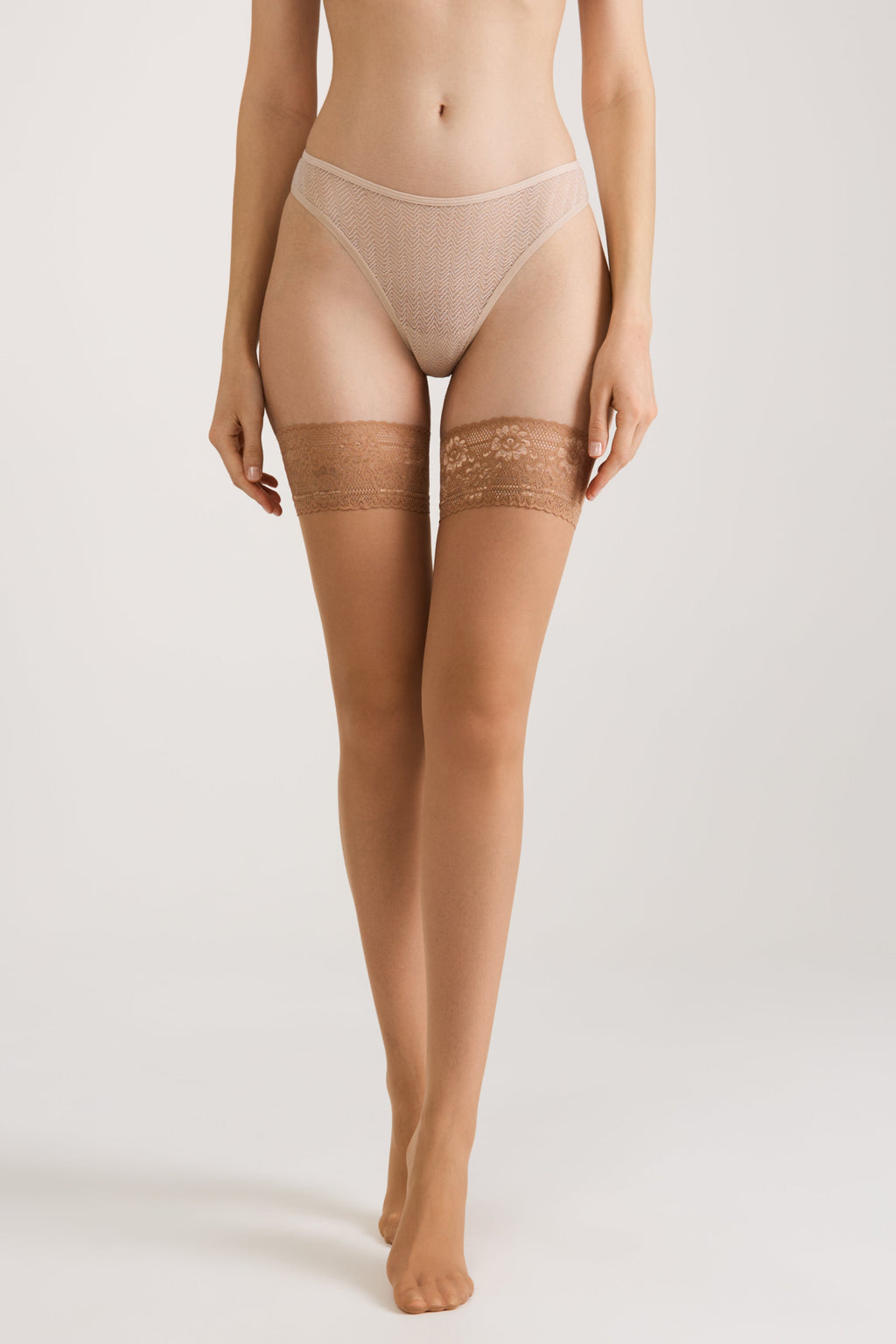 Stockings Conte Class with Silicone Lace Top 12 Den