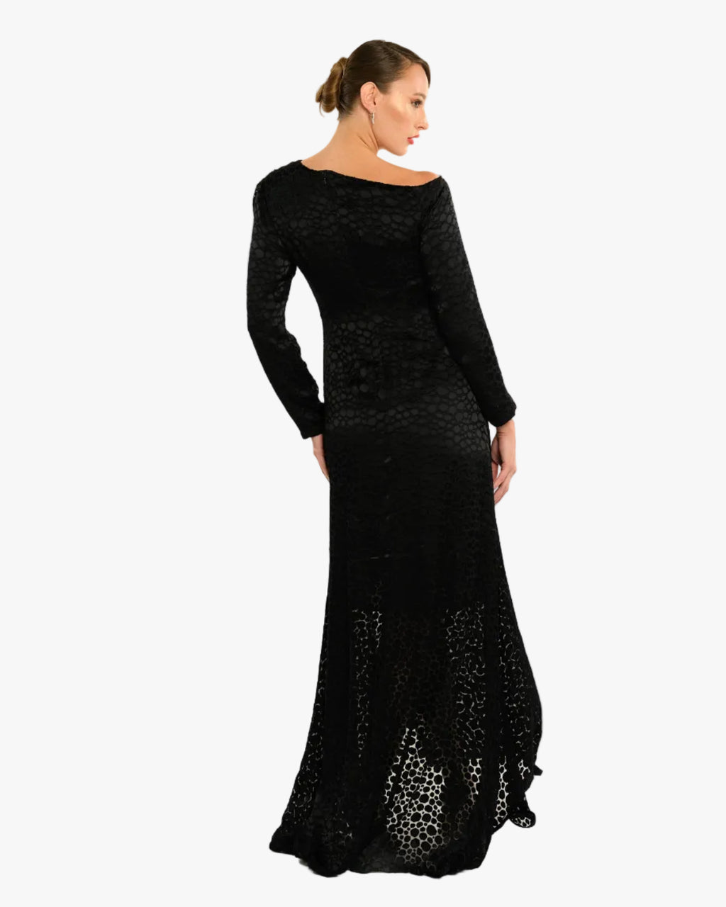 The Asymmetric Shoulder Side Slit Classic Dress