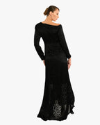 The Asymmetric Shoulder Side Slit Classic Dress