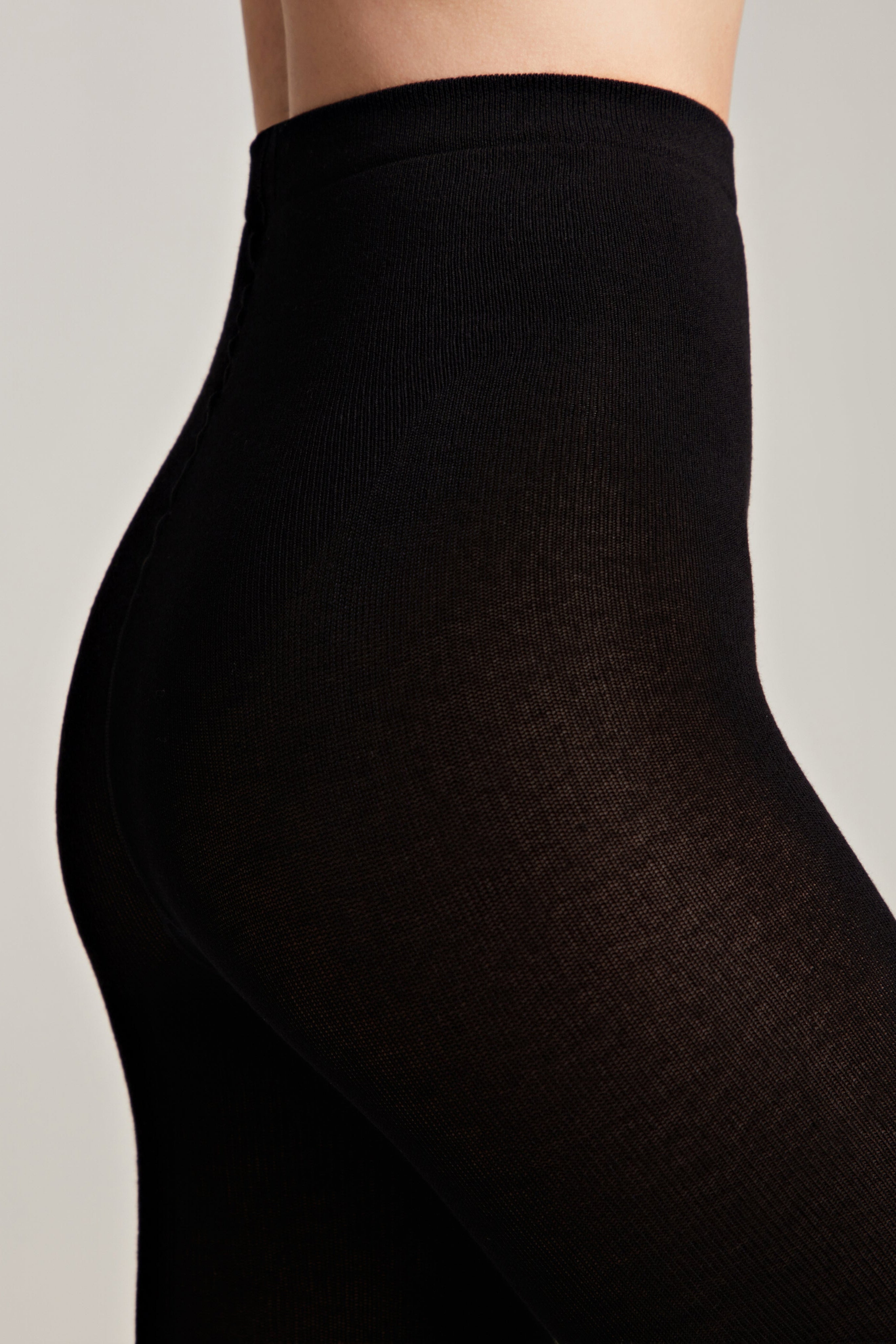 Conte Cotton Tights 450 Den | Warm Opaque | Nero
